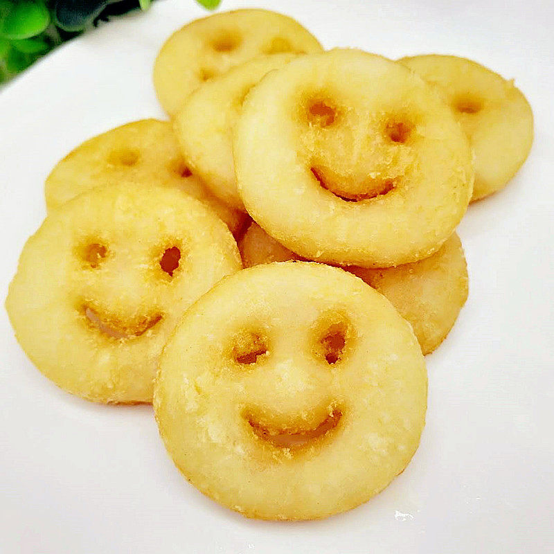 薯饼笑脸开心儿童零食油炸小吃冷冻半成品可爱薯类制品