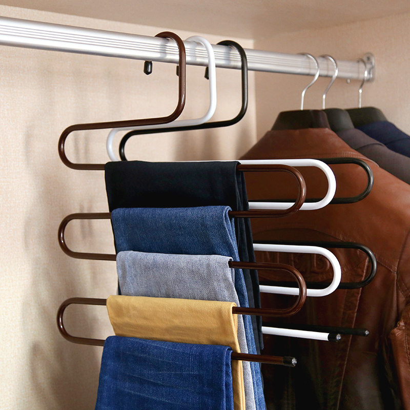 多功能魔术裤夹子s型多层裤架裤子衣架家用衣柜收纳神器裤挂架子