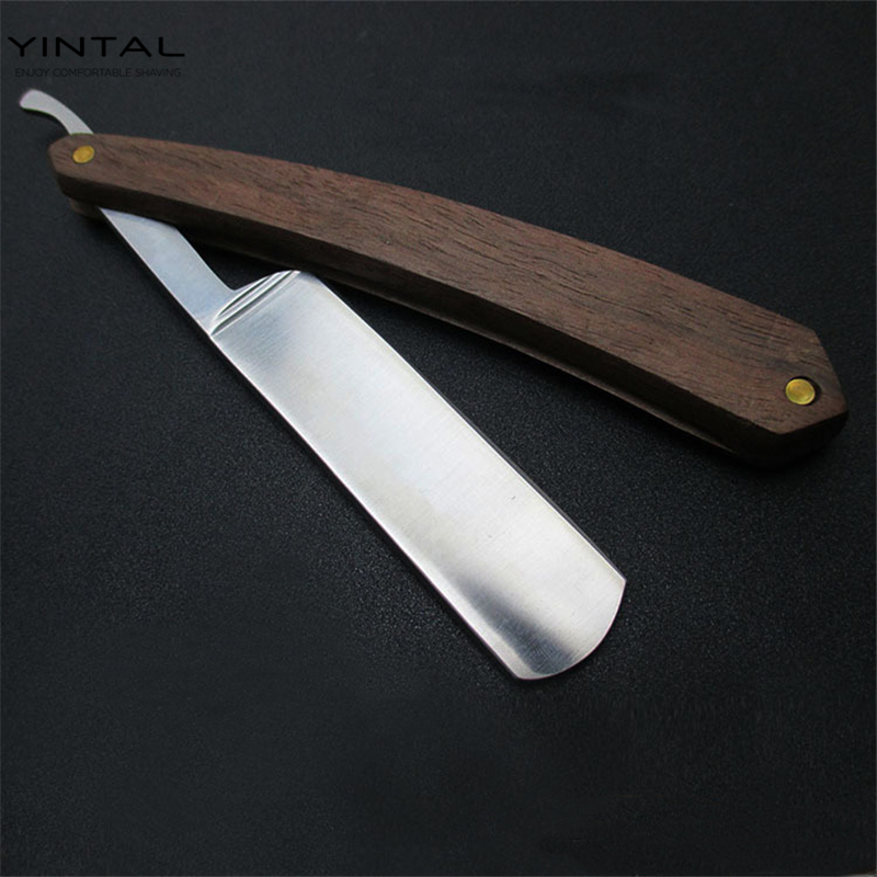 榉木柄传统老式剃刀刮胡刀手动剃须刀刮脸锋利理发师刮毛可磨