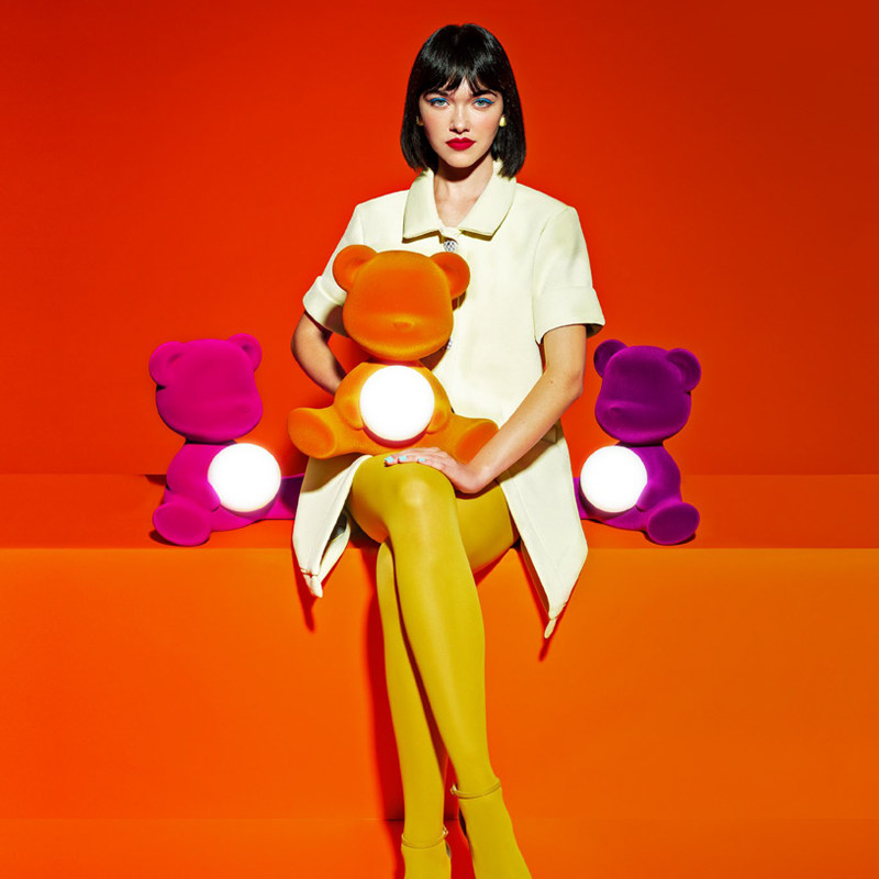 sort意大利qeeboo泰迪熊女孩teddygirl进口创意装饰装饰灯