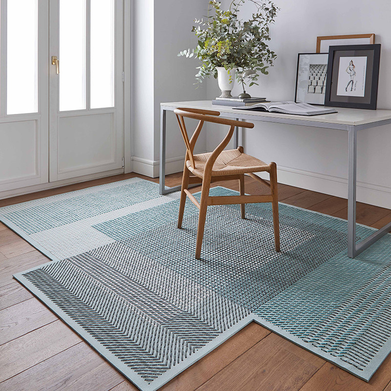 sort西班牙gan几何羊毛毛毡编织地毯canevasgeo地毯