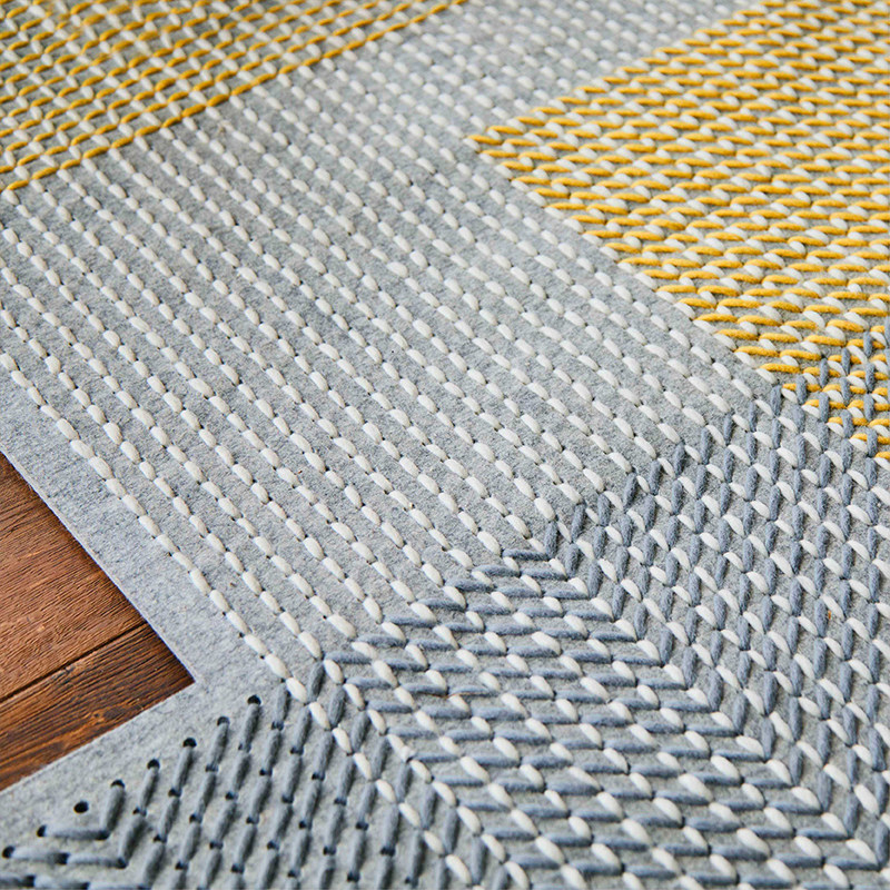 sort西班牙gan几何羊毛毛毡编织地毯canevasgeo地毯