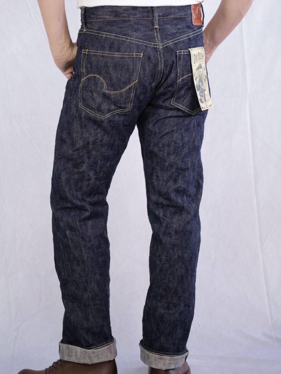 日本onioni245nikhn18oz自然靛蓝kihannen常规直筒牛仔裤牛仔裤