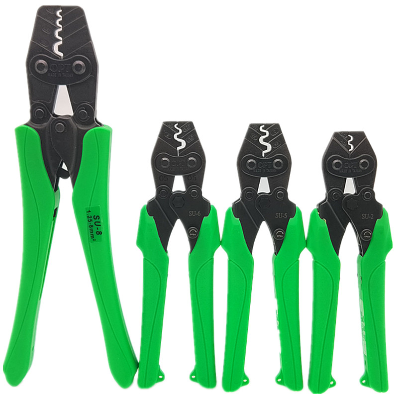 台湾进口opt压线省力型电箱线耳压接绝缘端子压线钳