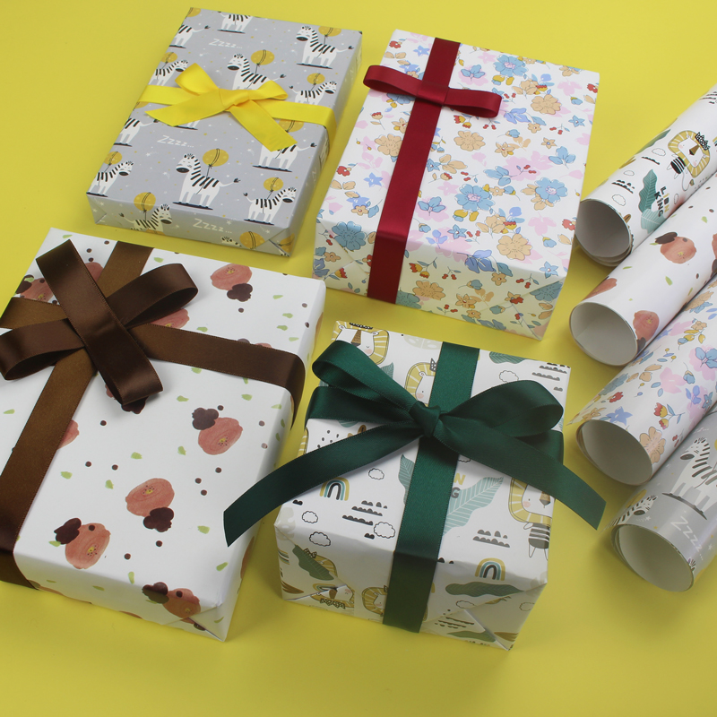 卡通生日礼物包装纸儿童节日礼品手工零食玩具包装包装纸