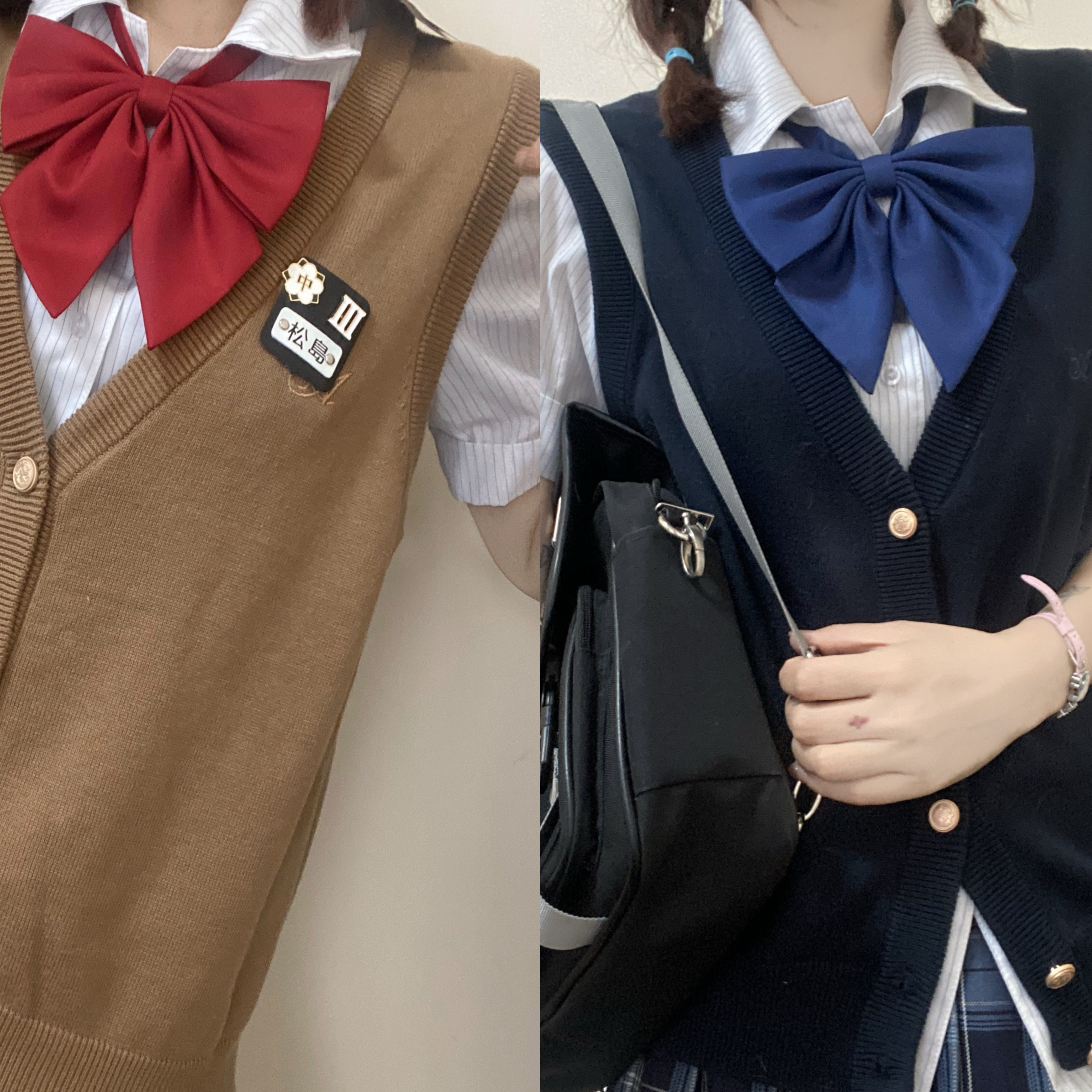 jk现货蓝犀牛新款赤羽羽根绀色领结斜角蝴蝶结领结