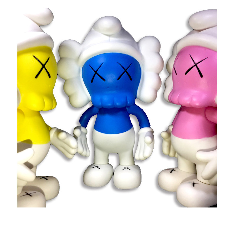 kwas公仔蓝精灵手办玩偶mandkaws潮流联名限定手办潮玩模型雕塑