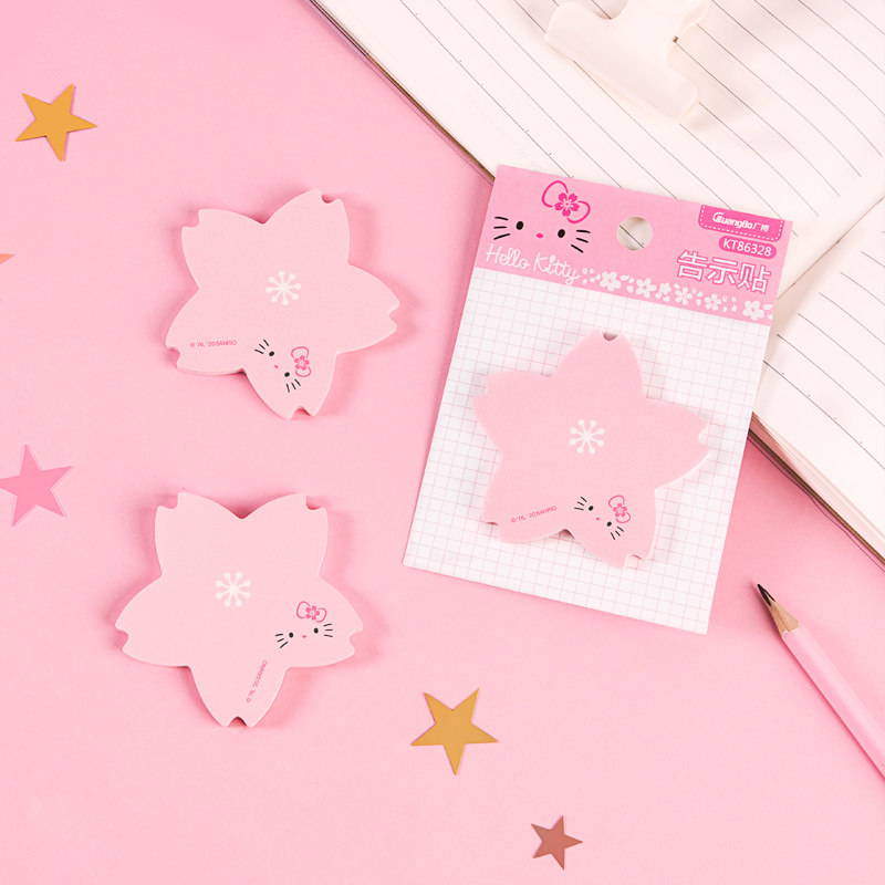 hellokitty樱花告示创意可爱少女便利学生用便签本便签本
