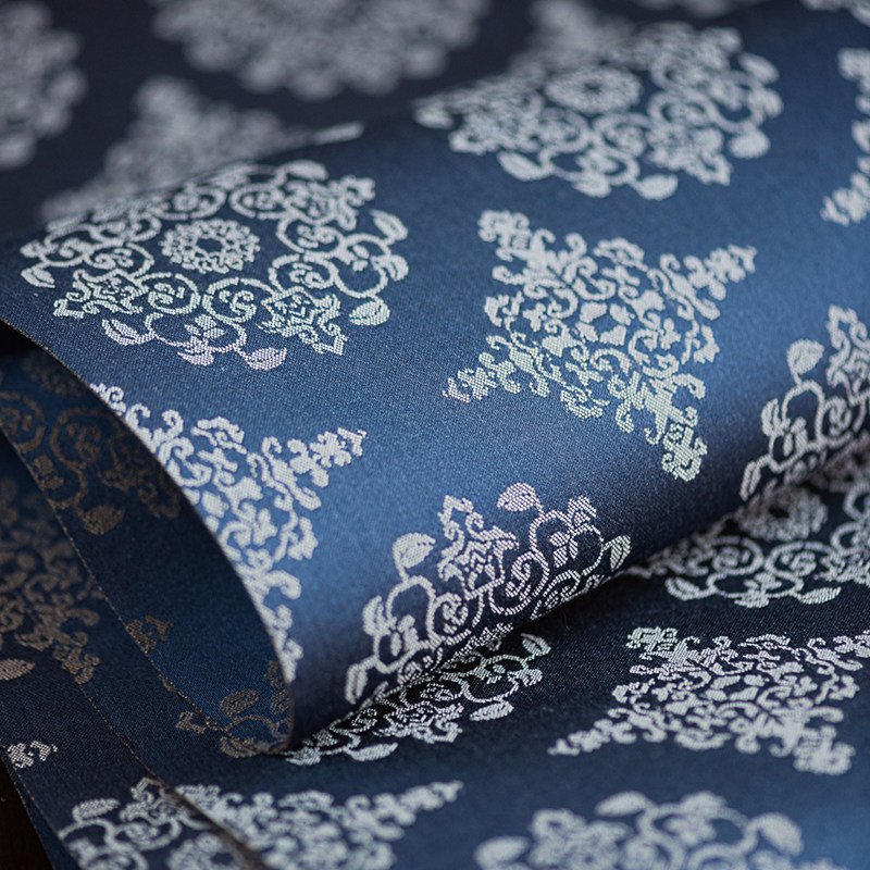 归云秋冬织锦花纹长款茶席传统中式手工布艺茶巾