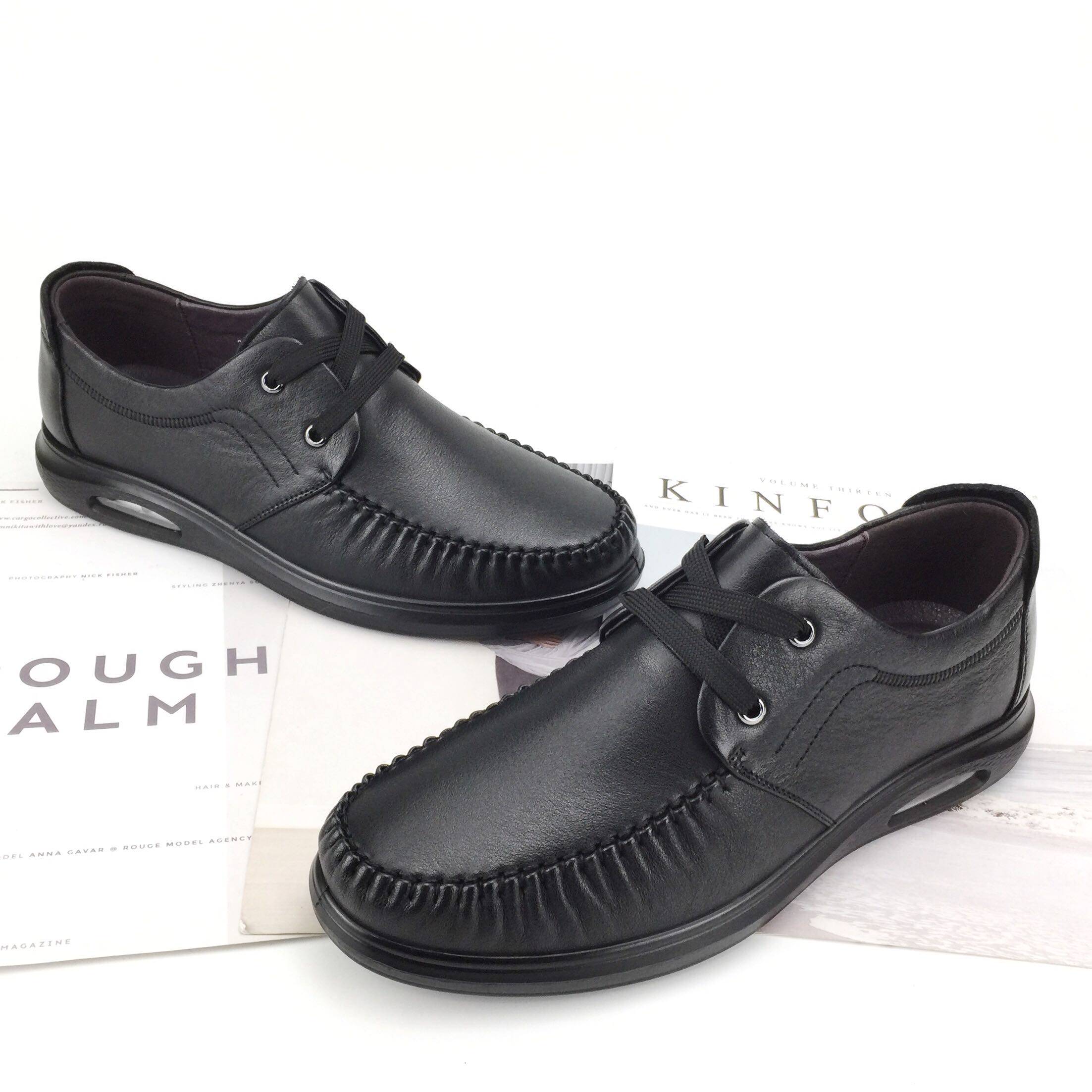 冰洁男鞋2020春季新款真皮韩版系带商务休闲单鞋