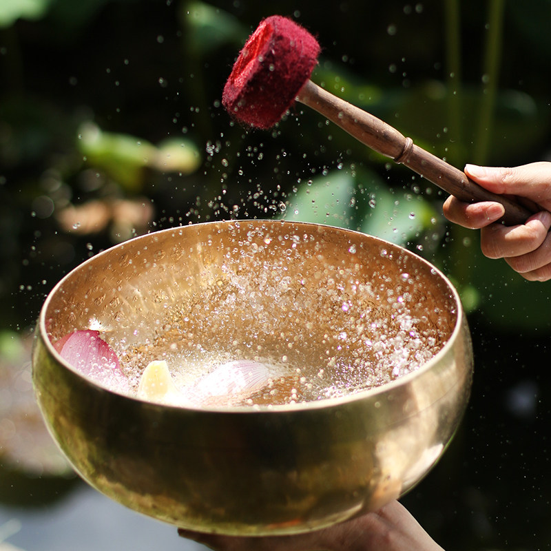 七脉轮专业疗愈瑜伽冥想颂钵音疗尼泊尔音钵手工摆件