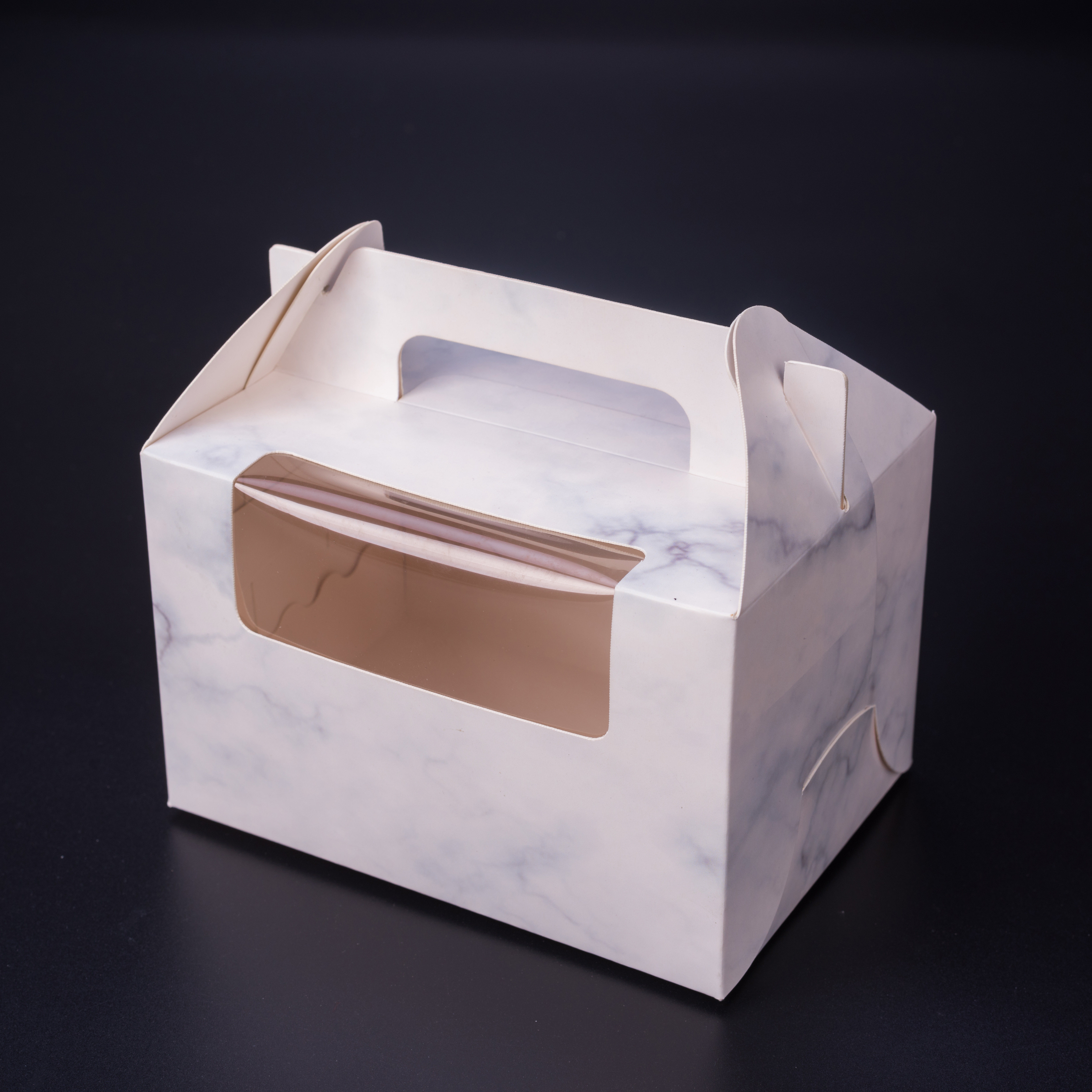 蛋糕包装含内纸杯卷盒盒子包装盒小号菱形长条点心包装盒