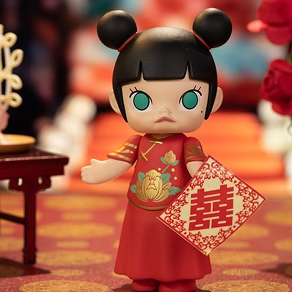 潮玩dnamolly婚礼花童系列盲盒公仔popmart泡泡玛特潮玩盲盒