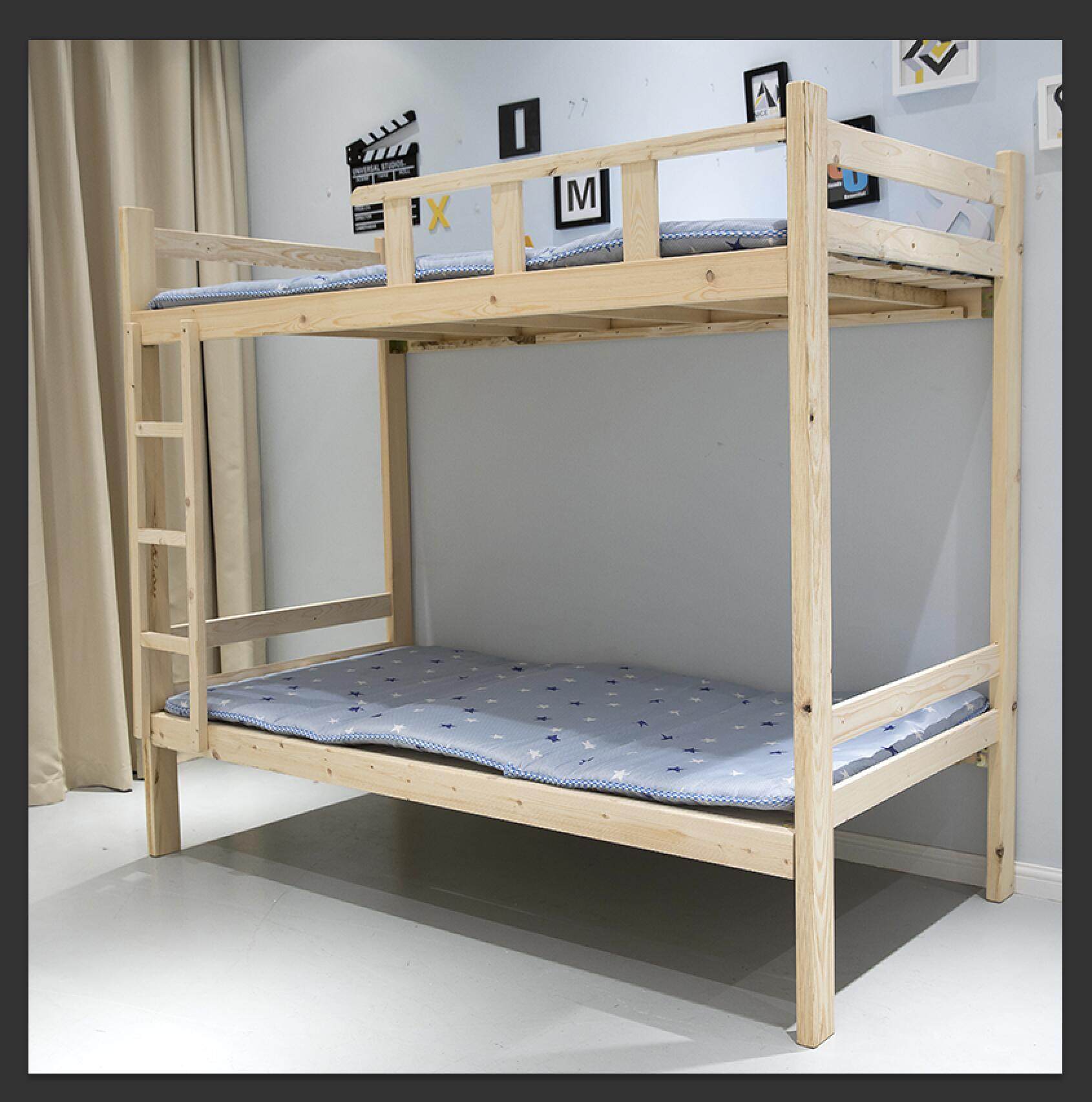 实木上下床双层成人员工宿舍下铺学生高低两层高低