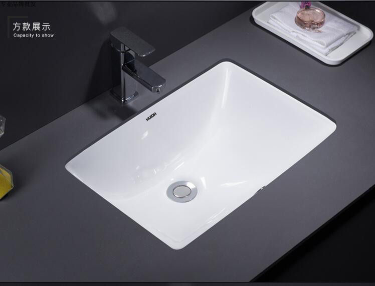 惠达台下盆台下洗脸盆嵌入式大小尺寸椭圆形长方形陶瓷洗手盆正品