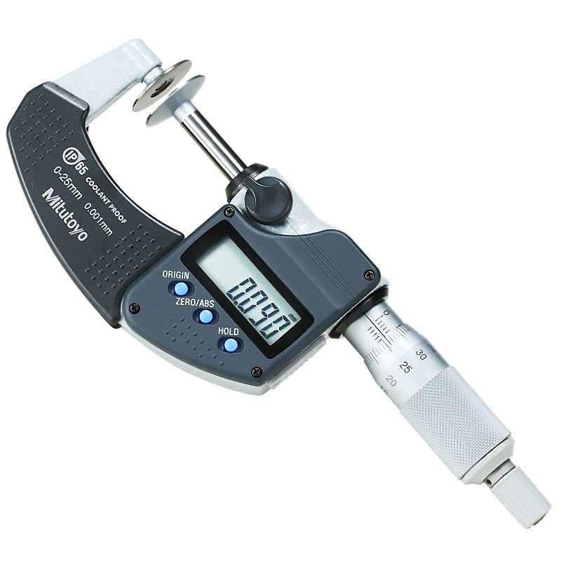 日本三丰公法法线数显千分尺32325030圆盘头齿轮测微千分尺