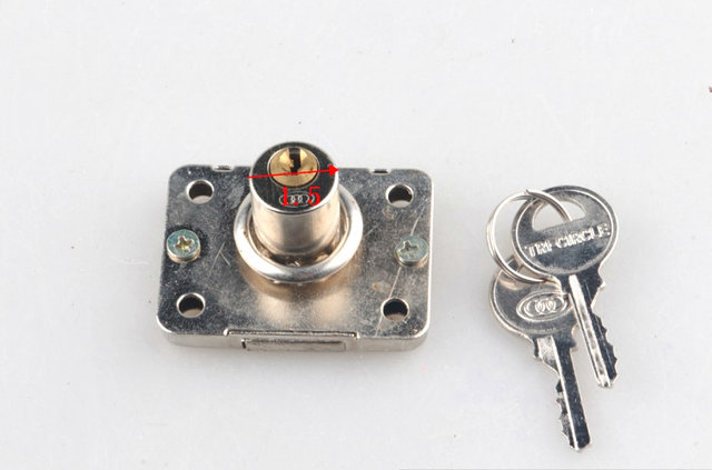 Furniture file cabinet drawer wardrobe door lock counter the size of the core metal desk 16/19 / 22mm vintage Furniture file cabinet drawer wardrobe door lock counter the size of the core metal desk 16/19 / 22mm vintage