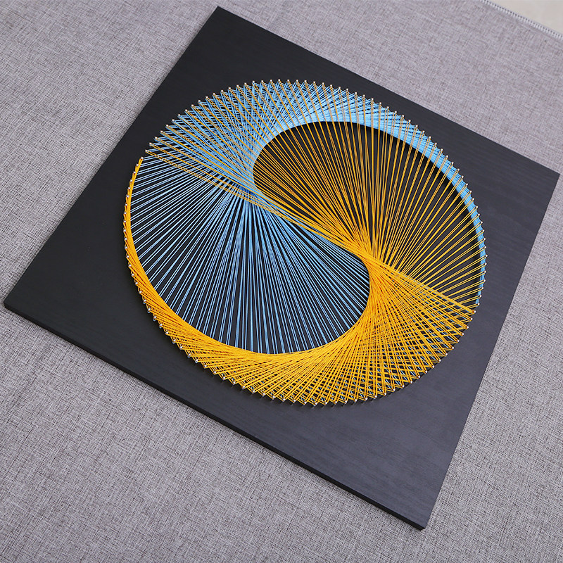 绕线画钉子手工diy绕线立体手工制制作画礼礼物diy