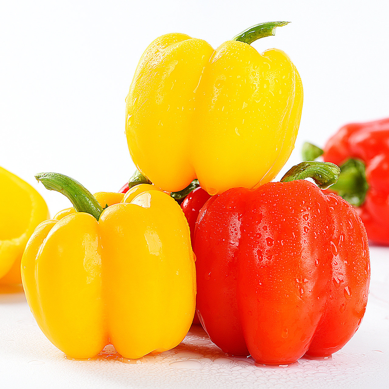 山东新鲜彩椒4斤水果甜椒太空椒圆辣椒