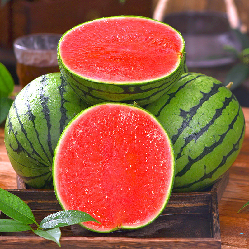 西瓜2k新鲜小西瓜水果沙瓤薄皮珍珠红手现摘西瓜