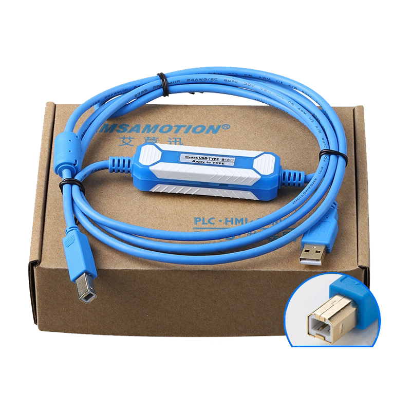 欧姆龙plc编程电缆数据线cp1ecp1lcj2m系列方口连接线