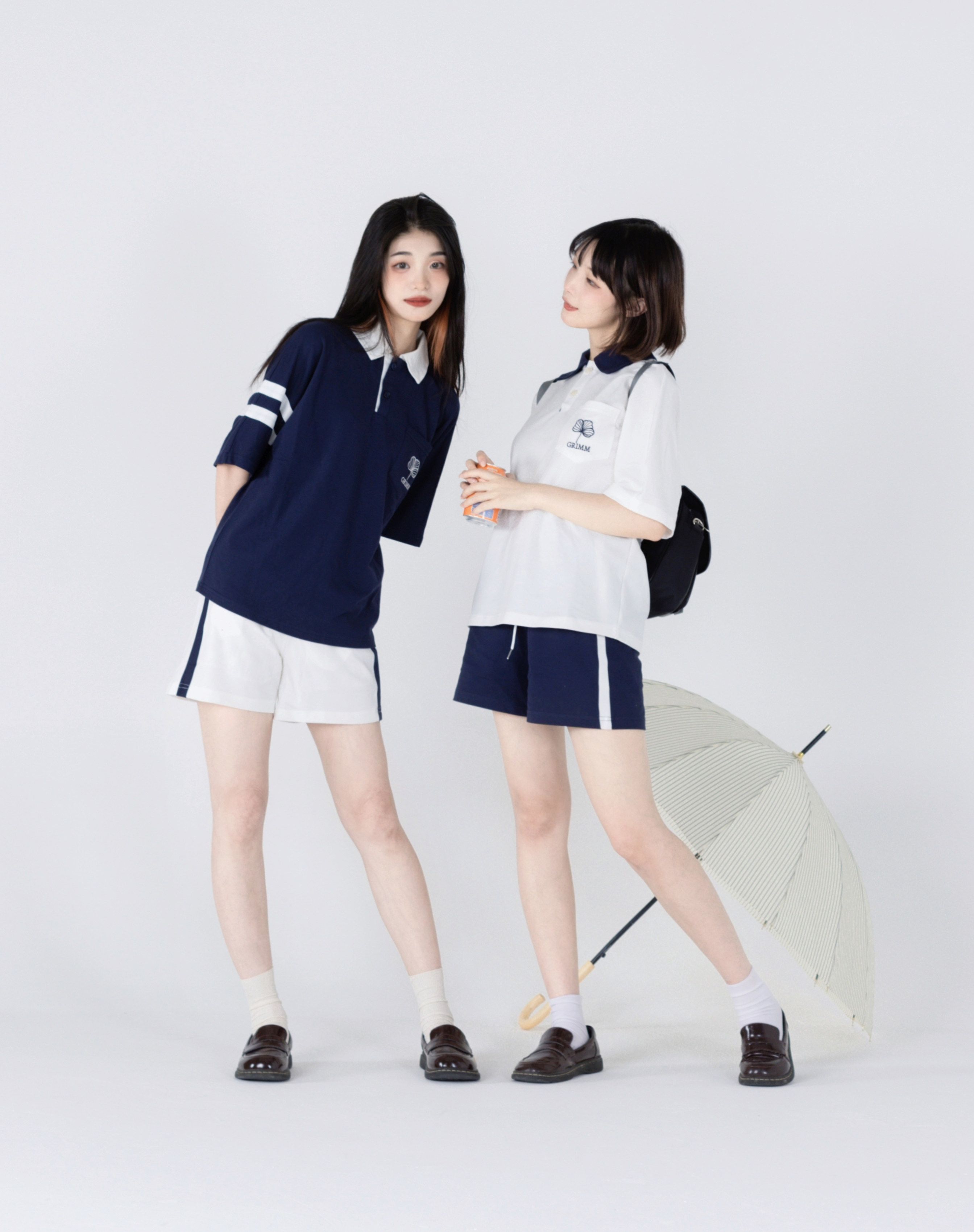 网球少女原创日系体操宽松polo运动装2021日运动服休闲运动套装