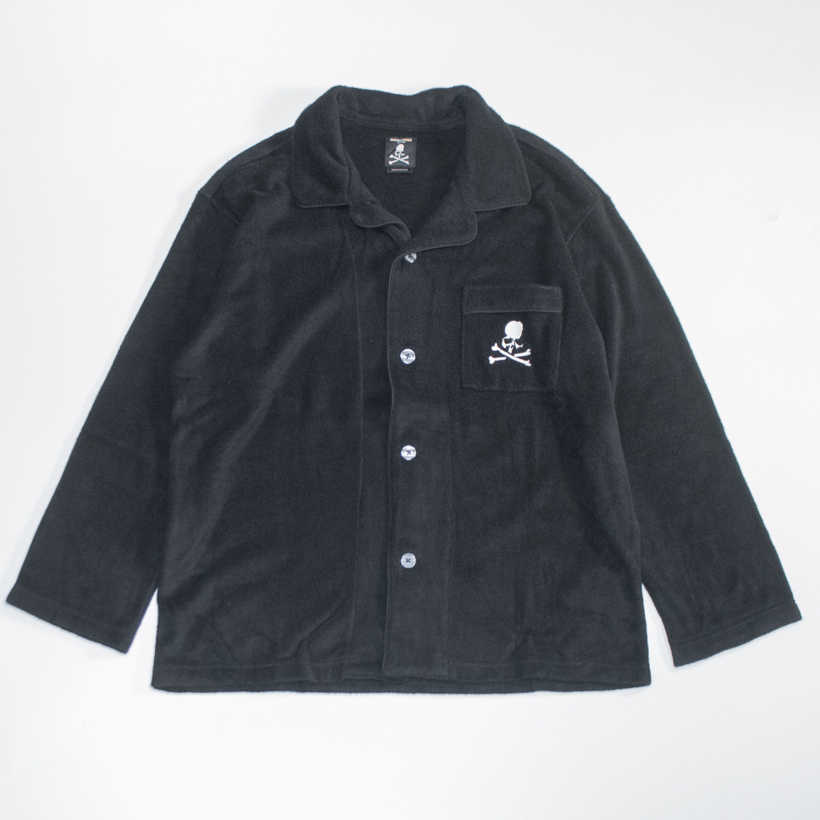 ins刺绣睡衣居家男女翻领毛巾骷髅mmj日潮睡衣