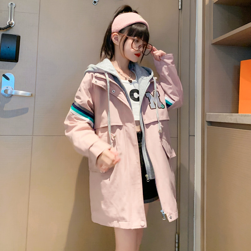 女童风衣2021冬装新款儿童夹棉加厚厚外套小女孩风衣