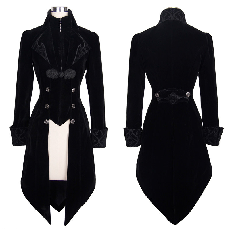 魔叹╋ devil fashion哥特gothic朋克punk复古风衣外套 ct02001