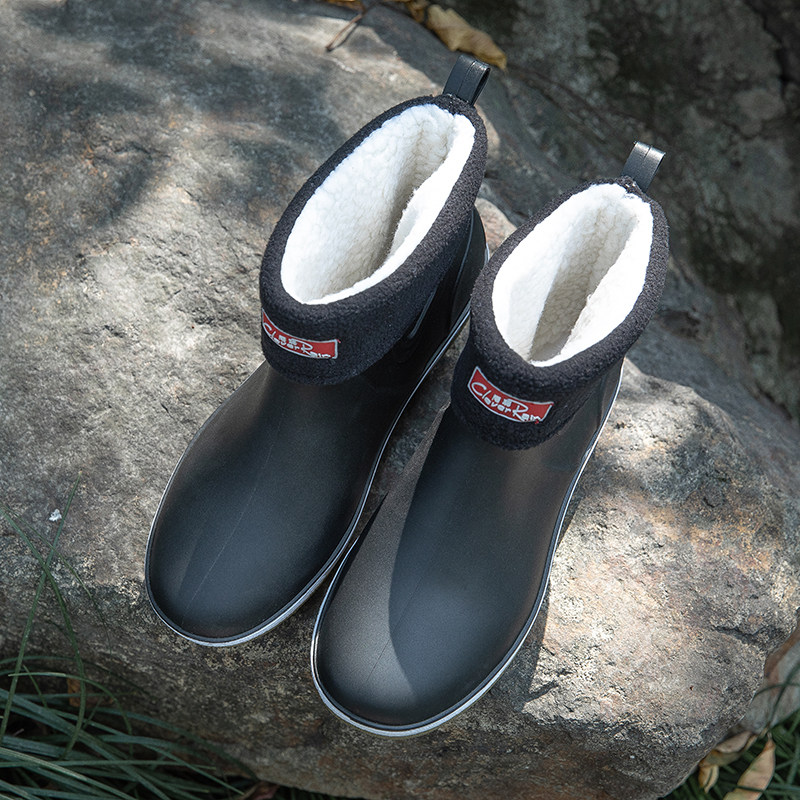 短筒雨鞋男款潮流流水鞋男雨靴低帮厨房防水雨鞋