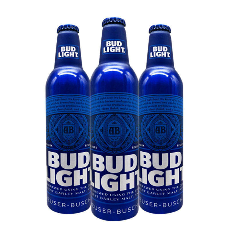 啤酒百威进口budweiserbudlight473ml瓶装黄啤整箱啤酒