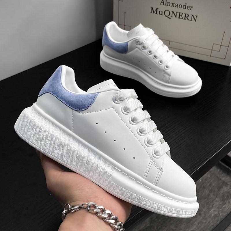麦昆小白鞋女夏2021新款增高女鞋厚底春秋真皮休闲板鞋