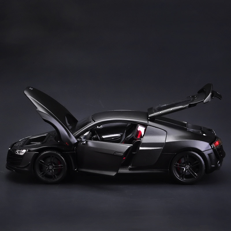 美驰图原厂奥迪r8跑车开门仿真合金汽车模型收藏车模