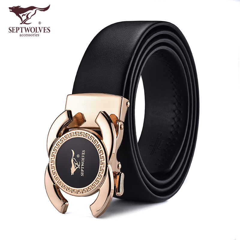 七匹狼皮带真皮正品品潮年轻人个性百搭裤带牛皮腰带