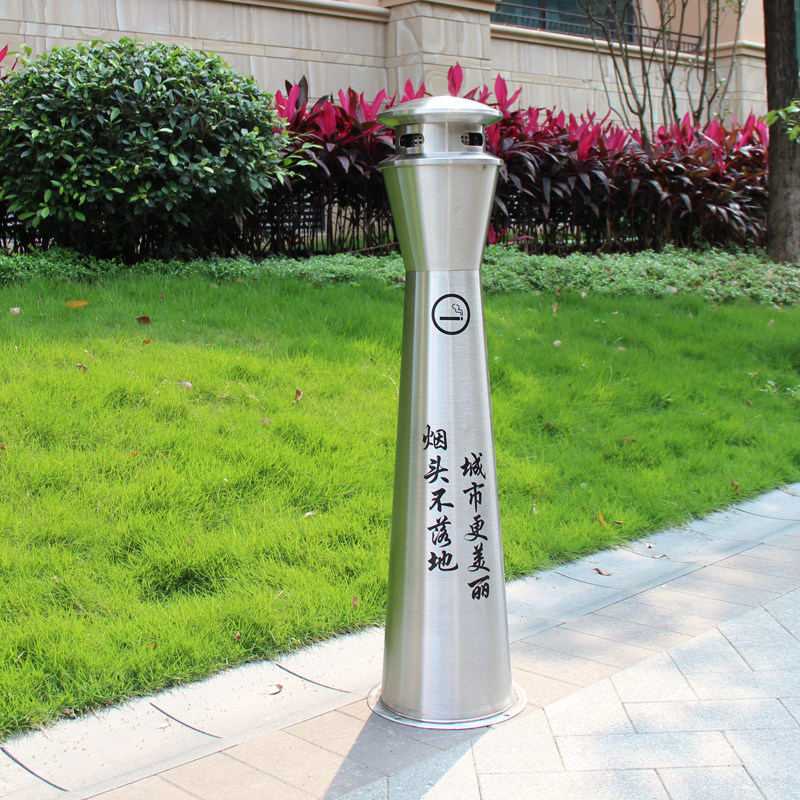 户外不锈钢立式烟灰酒店吸烟区烟蒂烟头收集器灭烟垃圾桶