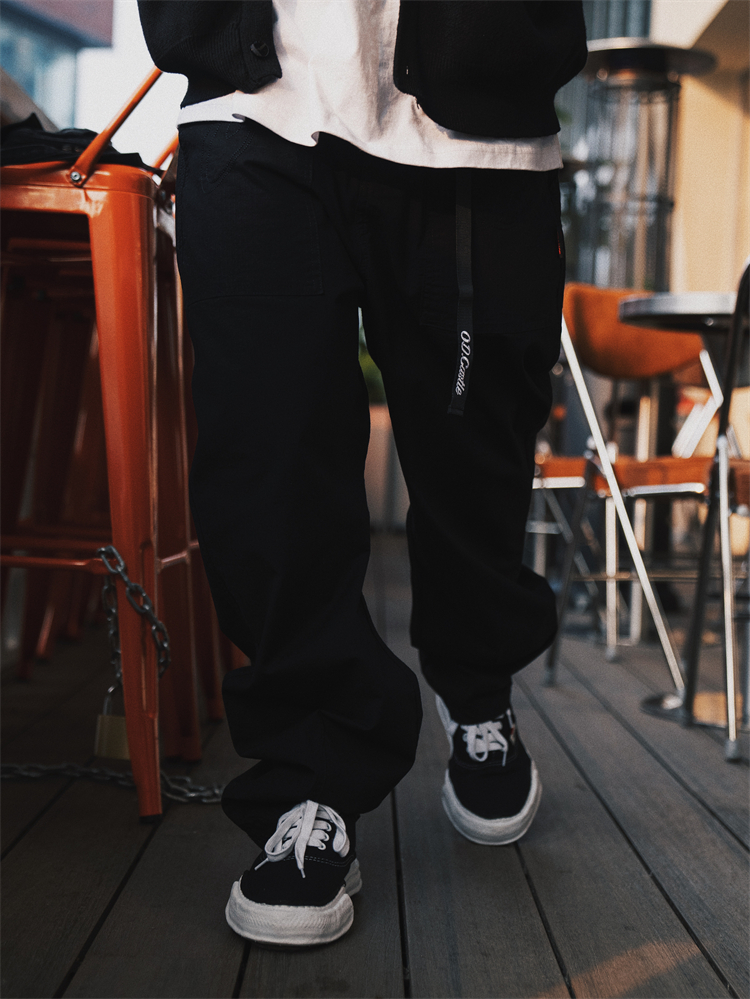 ORANGEDRAGON/OD 21冬 CASTLE 纯色CityBoy 日系休闲宽松工装长裤