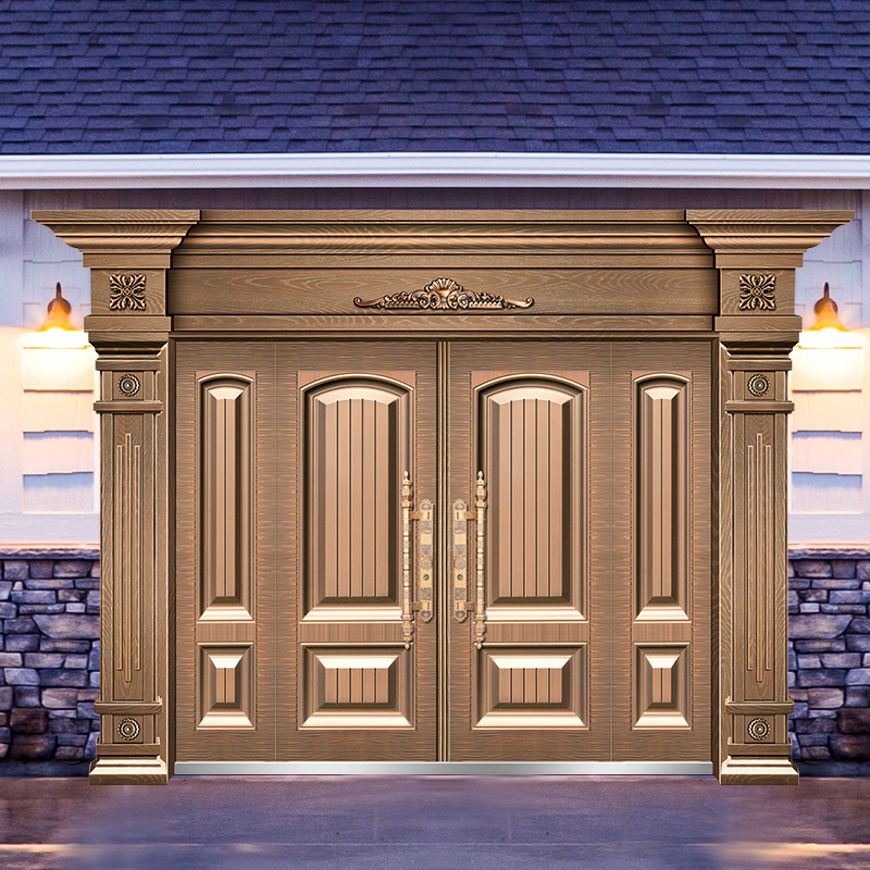 大门安全新多别墅门安定制非标双开防盗农村进户门