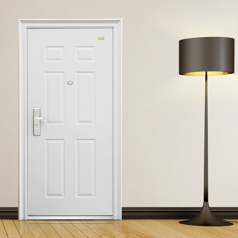 新多丁门房非标安全室内房门入户进户门白色大门机械防盗门