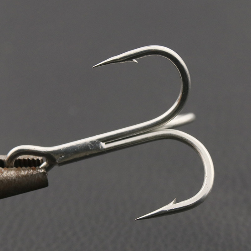 四倍加强三本进口镀锡防锈三爪锚钩路亚亮片鱼钩