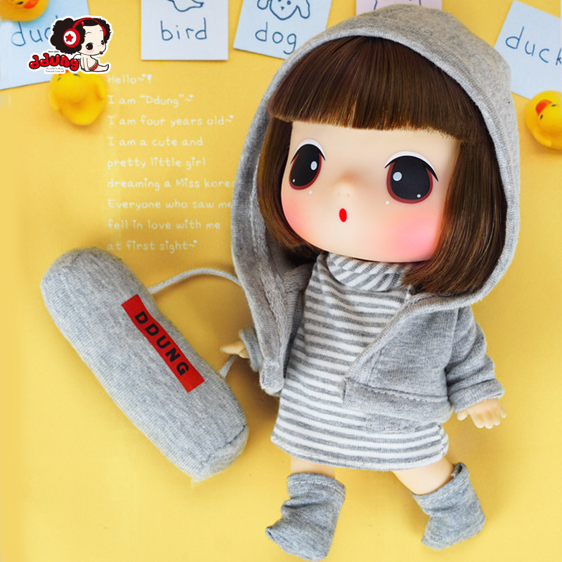 ddung冬己18cm运动服迷糊换装娃娃女孩运动装可爱娃娃