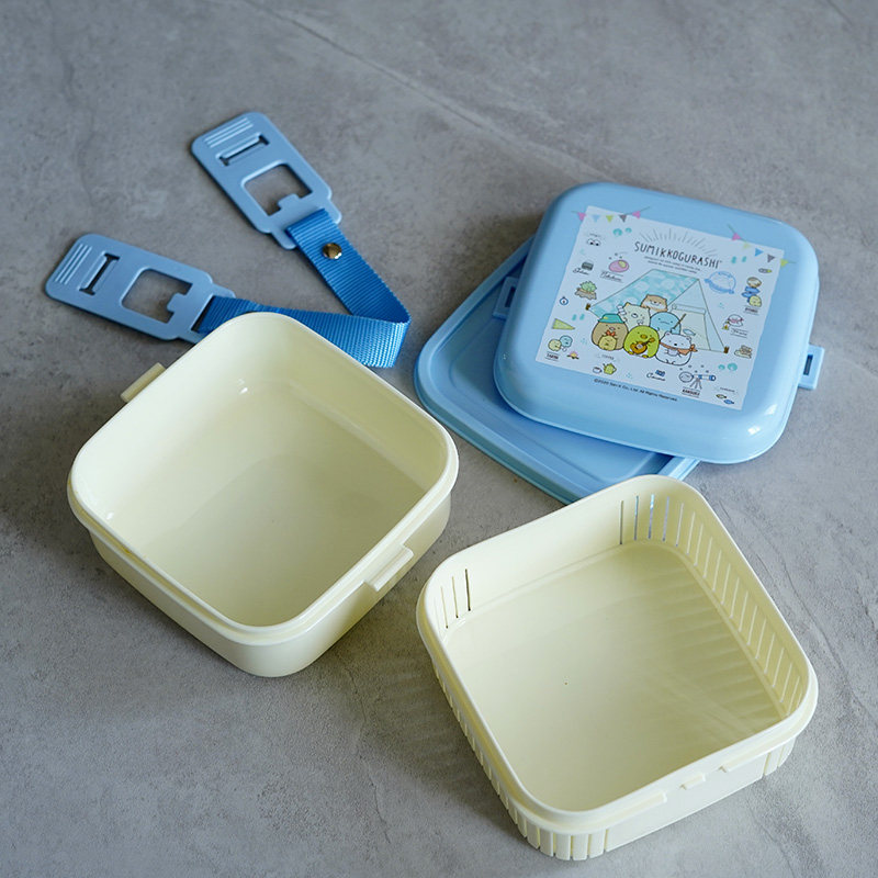 skater日本制迷你双层野餐盒塑料便当盒行乐便当盒125l