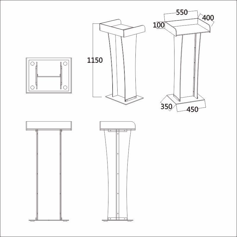 讲台透明水晶亚克力有机玻璃迎宾咨客演讲庆典会议演讲台