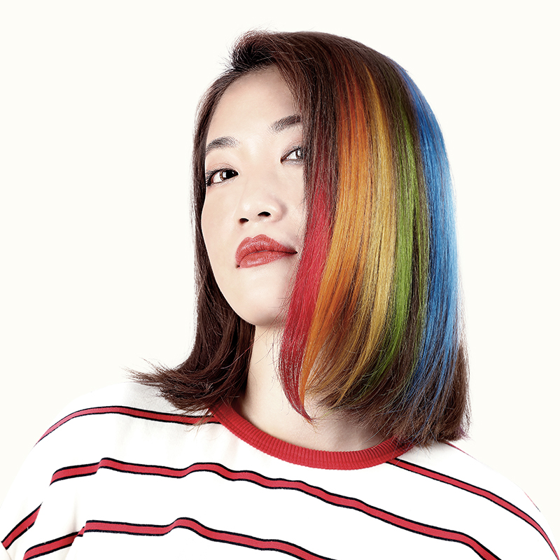 假发片 彩色发片真人发 一片式挑染假发片隐形夹子无痕接女直发条