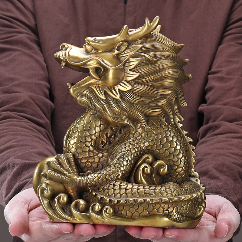 铜龙中国装饰工艺装饰办公室客厅书房龙家居中国龙摆件摆件