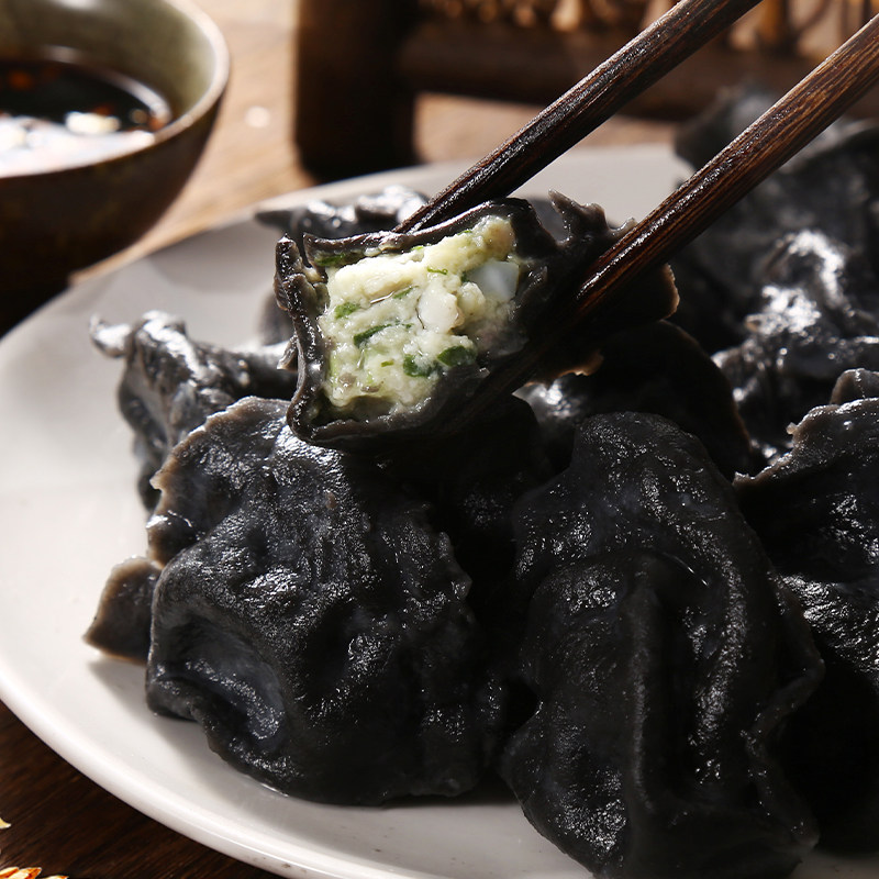 墨鱼水饺青岛特色速冻新鲜肉馅海鲜20个其它
