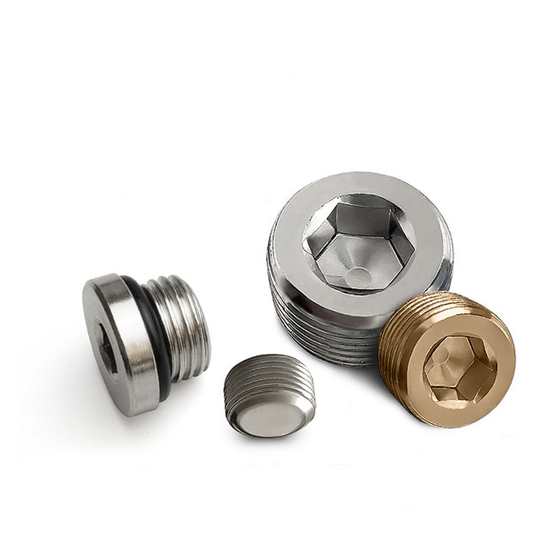 丝堵1寸6分六角铁堵气缸电磁阀闷头外丝堵头气动元件