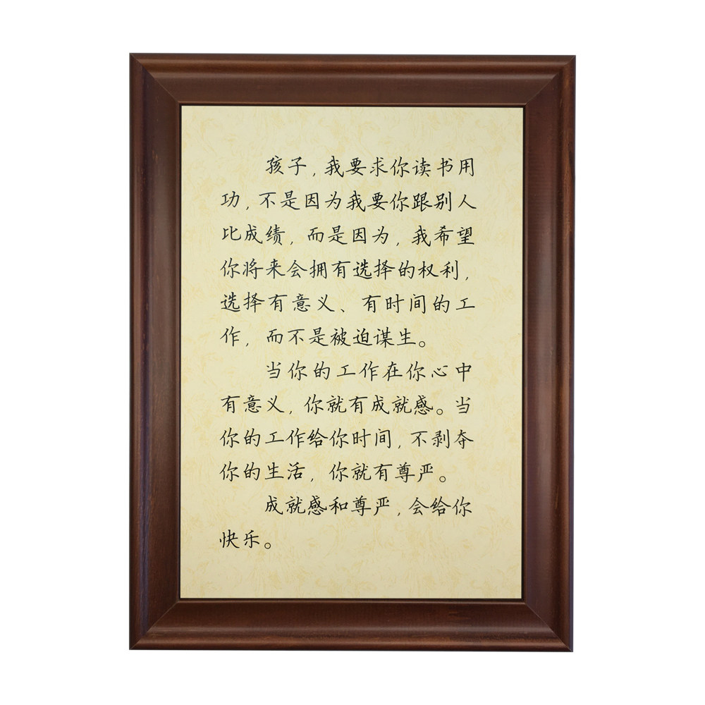 龙应台写给儿子安德烈孩子我要求你读书用功励志书法