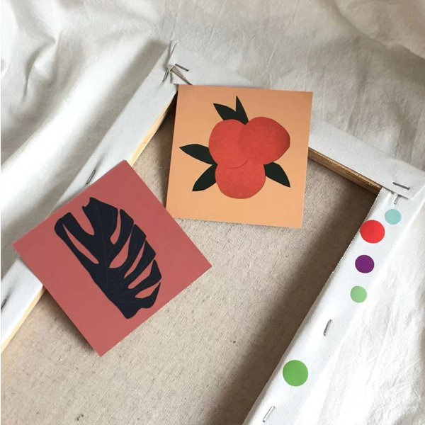 ins韩风手绘艺术墙面装饰小卡卡片设计师作品贺卡