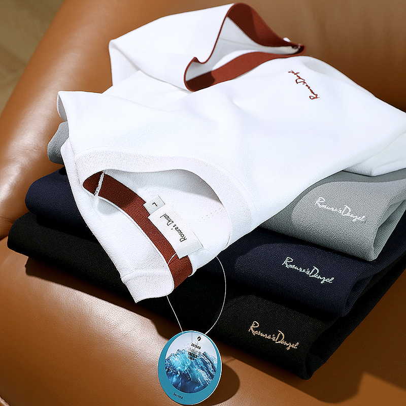 【YCTX210273】热絮冬子 低调奢华男士夏季冰感纱线短袖T恤针织衫