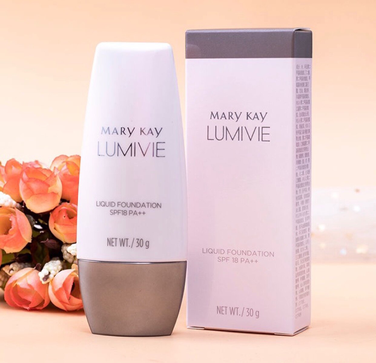 玫琳凯亮采光润粉底spf18美白粉底液bb防晒保湿粉底液